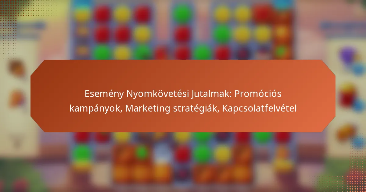 Esemény Nyomkövetési Jutalmak: Promóciós kampányok, Marketing stratégiák, Kapcsolatfelvétel